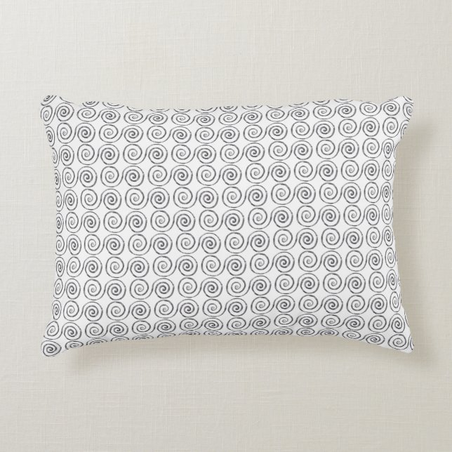Double Spiral Celtic Pattern Decorative Cushion (Front)