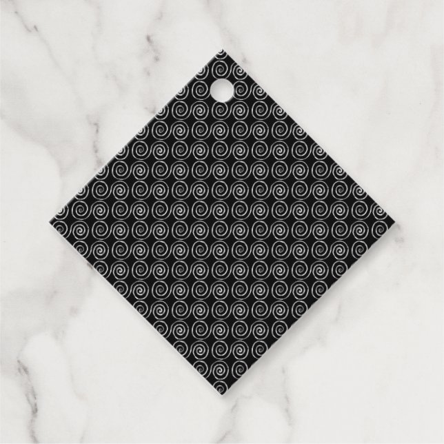 Double Spiral Celtic Pattern Favour Tags (Front)