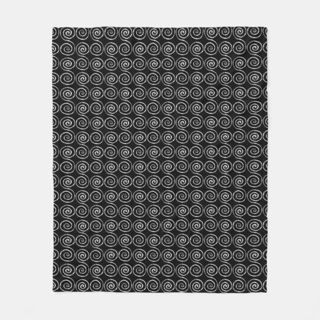Double Spiral Celtic Pattern Fleece Blanket (Front)