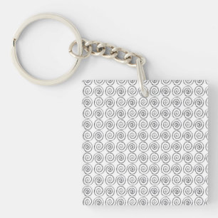 Double Spiral Celtic Pattern Key Ring