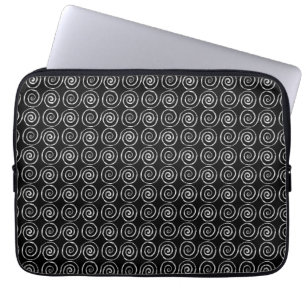 Double Spiral Celtic Pattern Laptop Sleeve