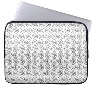 Double Spiral Celtic Pattern Laptop Sleeve