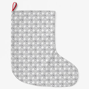 Double Spiral Celtic Pattern Large Christmas Stocking
