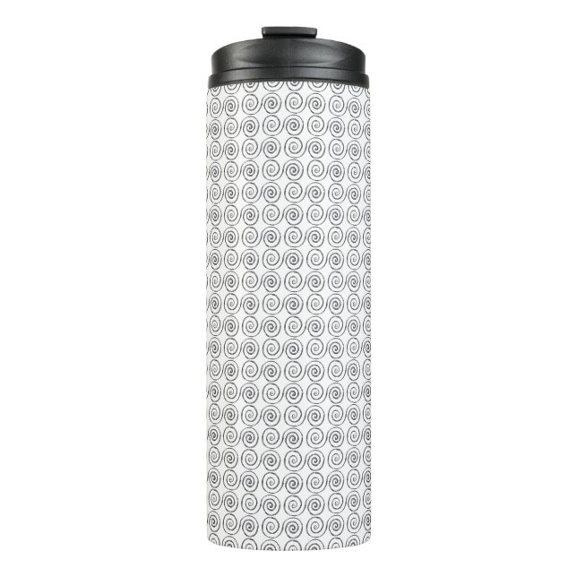 Double Spiral Celtic Pattern Thermal Tumbler (Front)