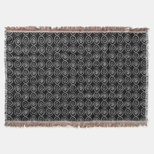 Double Spiral Celtic Pattern Throw Blanket