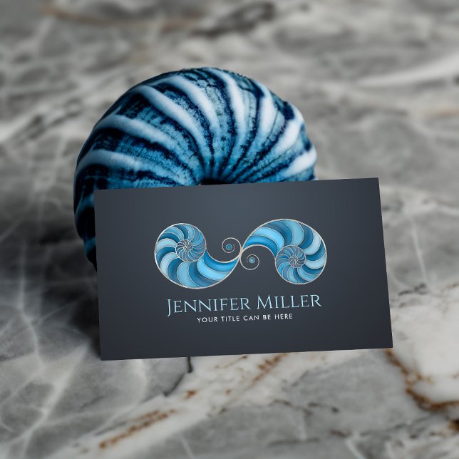 Double Spiral Nautilus Shell Business Card (Creator Uploaded)