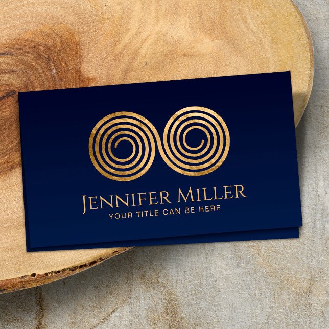 Double Spiral Symbol of Balance -Golden Texture Business Card (Creator Uploaded)