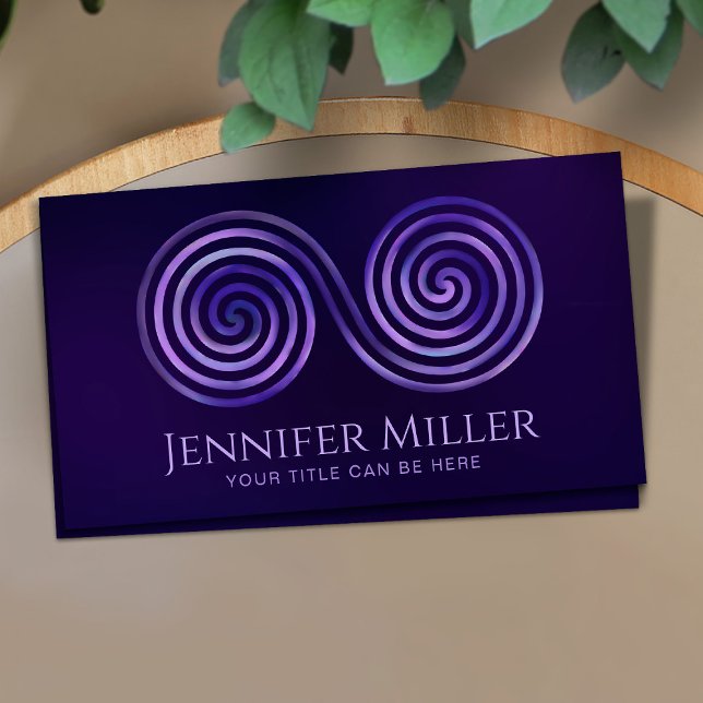 Double Spiral Symbol of Balance - Lavender Flow Business Card (Creator Uploaded)