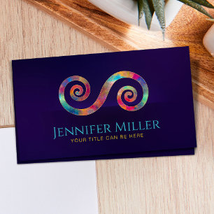 Double Spiral Symbol of Balance - Realm of colours Business Card