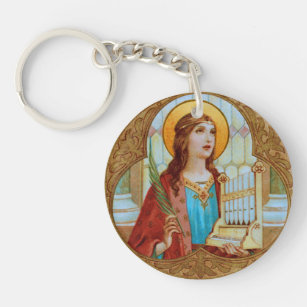 Double St. Cecilia of Rome (BK 003) Key Ring