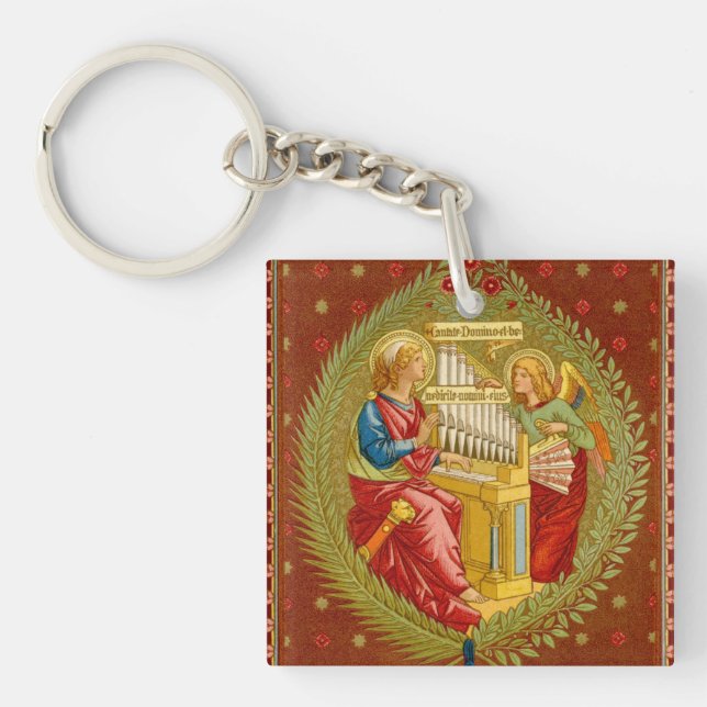 Double St. Cecilia of Rome (SNV 36) Key Ring (Front)