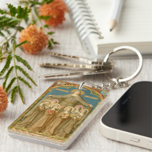 Double St. Clare of Assisi & Nuns (SAU 27) Key Ring