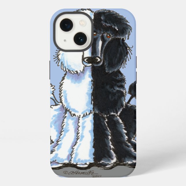 Double Standard Poodles iPhone Case (Back)