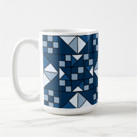 Double Star Chain Shades of Blue Quilt