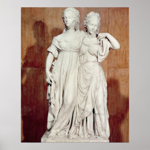 Double statue of the Princesses Louise (1776-1810) Poster