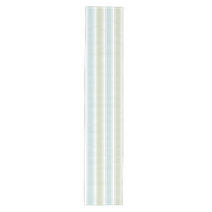 Double Striped Seafoam & Blue Medium Table Runner