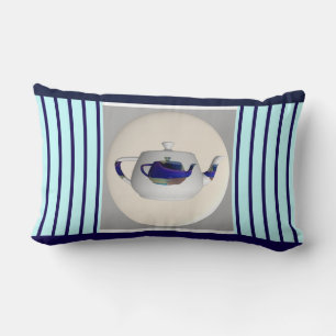 Double Teapot Fun Lumbar Cushion