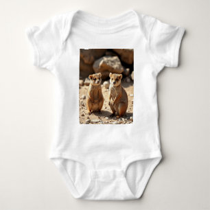 "Double the Cuteness: Aussie Quokka Twins" Baby Bodysuit