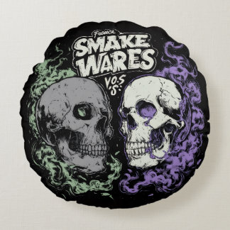 Double the darkness with this round cushion