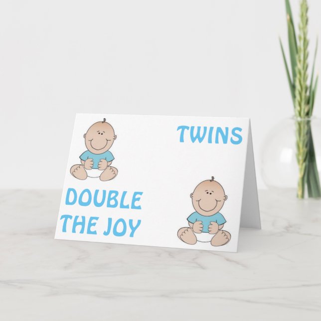 DOUBLE THE JOY WITH TWINS-CONGRATULATIONS CARD (Front)