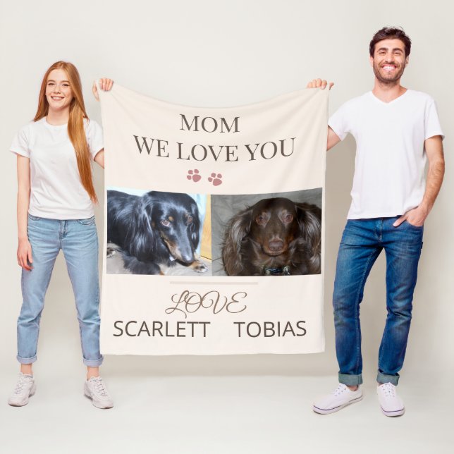 Double the Love, Mum Fleece Blanket (In Situ)