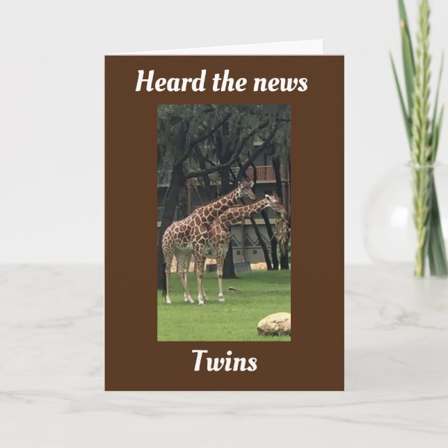 DOUBLE THE LOVE ON THE BIRTH OF YOUR TWINS CARD (Front)