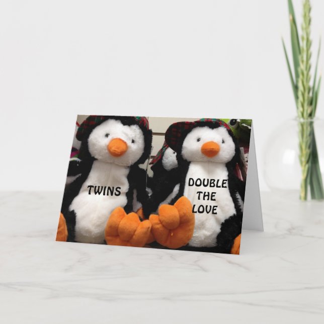 DOUBLE THE LOVE WHEN IT IS MY "TWIN'S BIRTHDAY" CARD (Front)