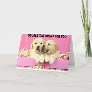 **DOUBLE** THE WISHES FOR YOU CONGRATS TOO CARD