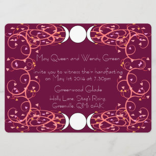 Double Three in One Lesbian Handfasting Invitation