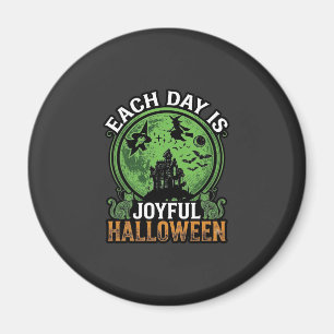 Double Toil Trouble Witch Pumpkin Halloween Cobweb Magnet
