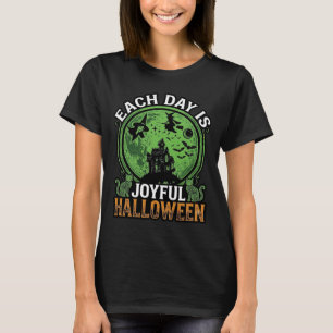 Double Toil Trouble Witch Pumpkin Halloween Cobweb T-Shirt