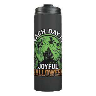 Double Toil Trouble Witch Pumpkin Halloween Cobweb Thermal Tumbler