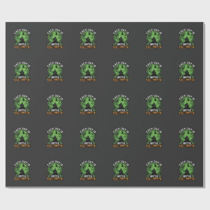 Double Toil Trouble Witch Pumpkin Halloween Cobweb Wrapping Paper