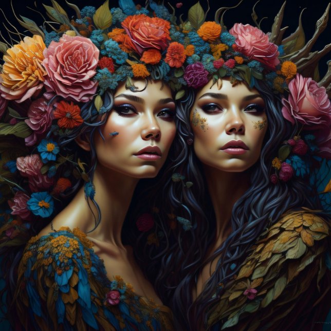 Double trouble flower women tissue paper (Creator Uploaded)