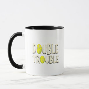 Double Trouble Funny Tennis Balls Mug