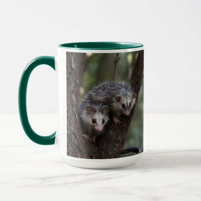 Double Trouble in the Canopy: Twin Possums Mug (Left)