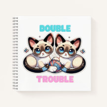 Double Trouble kitten on Notebook
