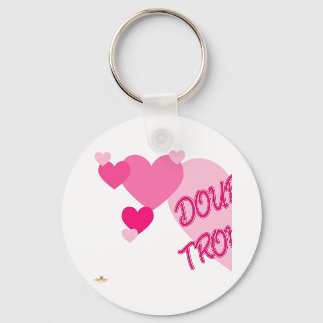 Double Trouble Pink Hearts Part 1 Key Ring (Front)