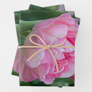 Double Tulips Beauty Flower Wrapping Paper Sheet