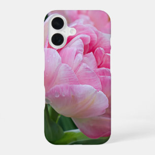 Double Tulips Flower with Dew Drops iPhone 16 Case