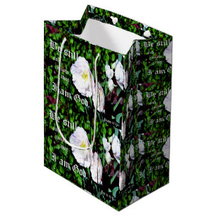 Double Tulips Psalm 46:10 Medium Gift Bag