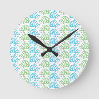 Double turtles round clock