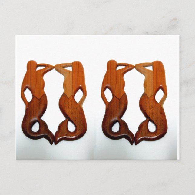 double twin mermaids postcard (Front)