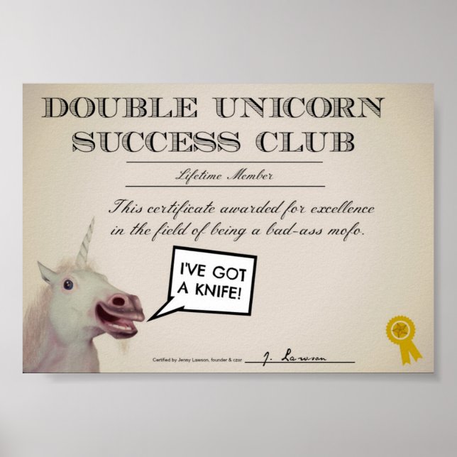 Double Unicorn Success Club Poster (Front)