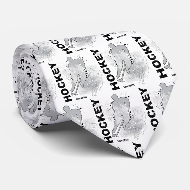 Double Vision Hockey Player Tie (Rolled)