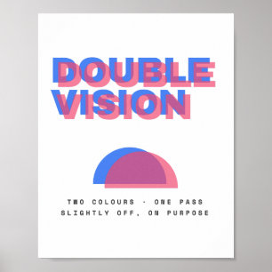 Double Vision Optical Illusion Retro Matte Poster