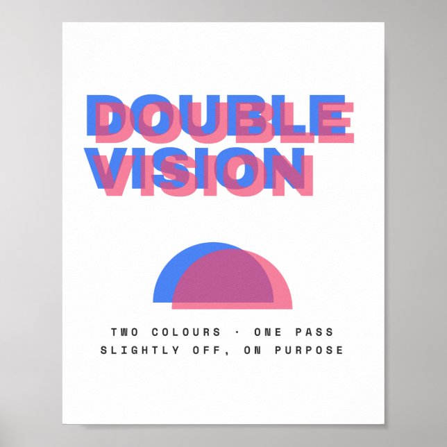 Double Vision Optical Illusion Retro Matte Poster (Front)
