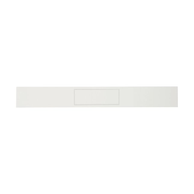 Double White Shadowed Border on Paper White Invitation Belly Band (Flat)