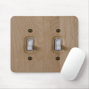 Double Wooden Switch Plate Mouse Pad