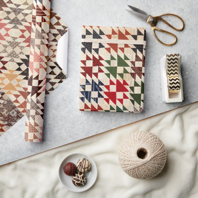 Double X quilt Wrapping Paper (Crafts)
